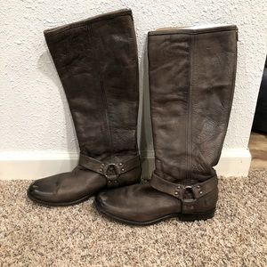 Frye Veronica, women’s knee high boots, gray, size 10